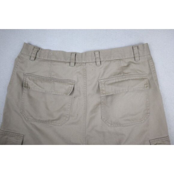 ALPINE RIDGE MEN'S BEIGE PLEATED FRONT KHAKI CARGO SHORTS SIZE 36 - 8.5" INSEAM - Picture 12 of 16